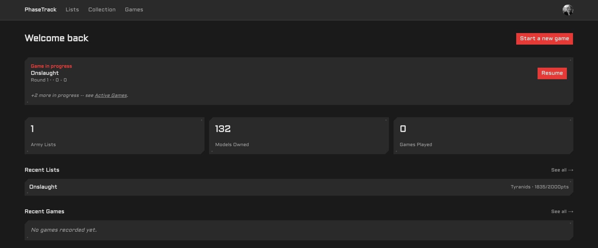 PhaseTrack app screenshot